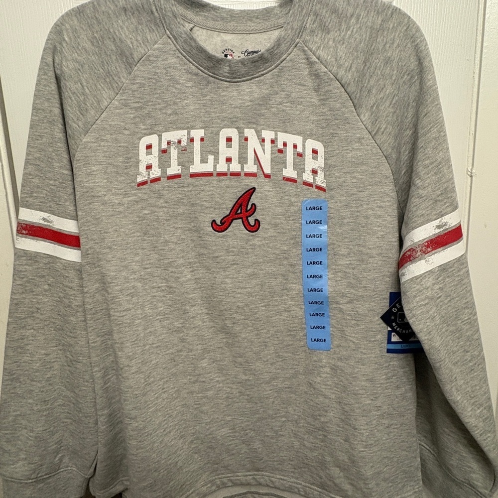 Atlanta Gray Crewneck Men's Sweater - Picture 1 of 9